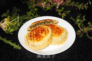 婆婆丁馅烫面饼的做法步骤：7