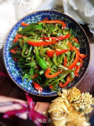 双椒扁豆的做法步骤：9