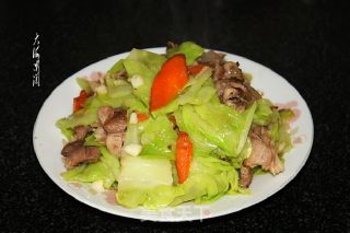 护心肉爆炒绿甘蓝的做法步骤：8