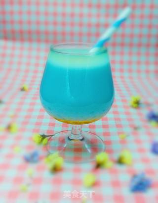 消夏饮品：蝶豆花蜂蜜牛奶的做法步骤：13