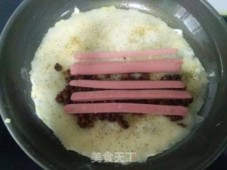 肉酱鸡蛋卷饼的做法步骤：17