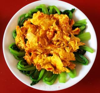 青菜鸡蛋的做法步骤：6