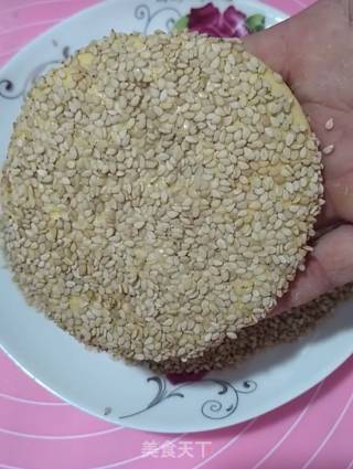豆沙芝麻南瓜饼的做法步骤：15