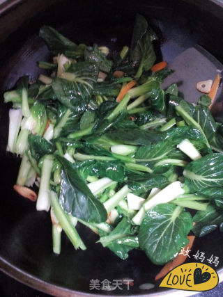 清炒油菜的做法步骤：5