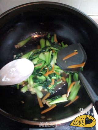 清炒油菜的做法步骤：7