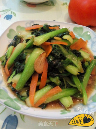 清炒油菜的做法步骤：9