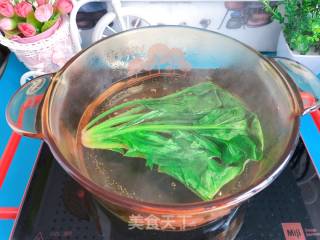 【宝宝辅食】芝士虾丸菠菜面的做法步骤：4