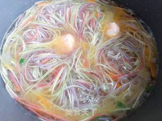 【宝宝辅食】芝士虾丸菠菜面的做法步骤：10