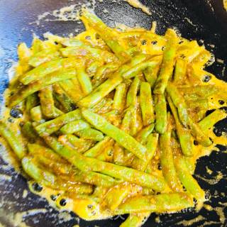干煸沙茶酱四季豆的做法步骤：6