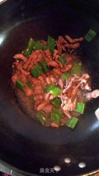 瘦肉炝油菜的做法步骤：3