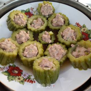 苦瓜酿肉的做法步骤：9