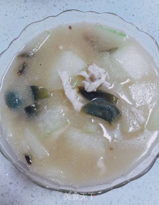 冬瓜皮蛋肉丝汤的做法步骤：8