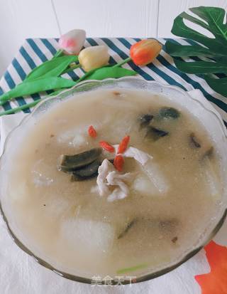 冬瓜皮蛋肉丝汤的做法步骤：10