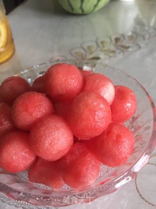 柠蜜冰爽西瓜球的做法步骤：3