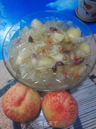 蜜桃玫瑰银耳羹的做法步骤：6