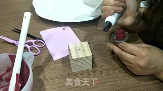 韩式豆沙裱花--多肉植物系列的做法步骤：9