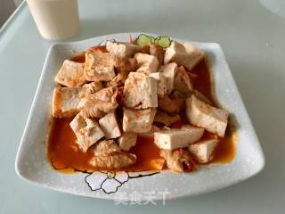 简单的肥肠炖豆腐的做法步骤：7