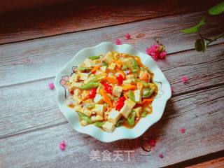 尖椒烧豆腐的做法步骤：11