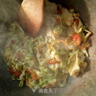 番茄圆白菜的做法步骤：9