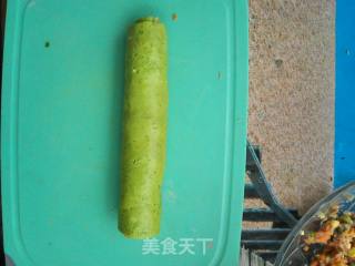 五彩绿蛋卷的做法步骤：10