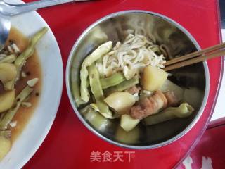 小满日食记《五花肉豆角之焖面》的做法步骤：9