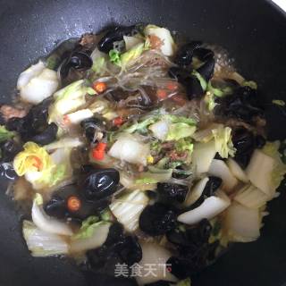 白菜木耳炒粉丝的做法步骤：12