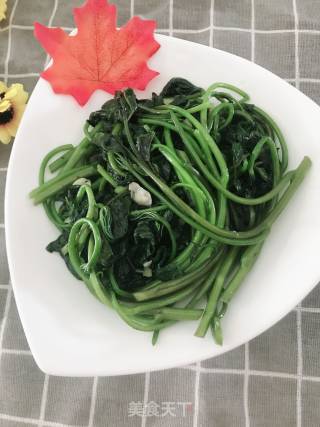 清炒苕尖的做法步骤：7