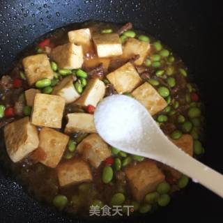 毛豆米烧豆腐的做法步骤：12