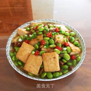 毛豆米烧豆腐的做法步骤：15