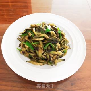 青椒炒茄丝的做法步骤：9