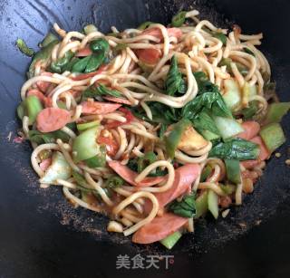 时蔬炒面的做法步骤：6
