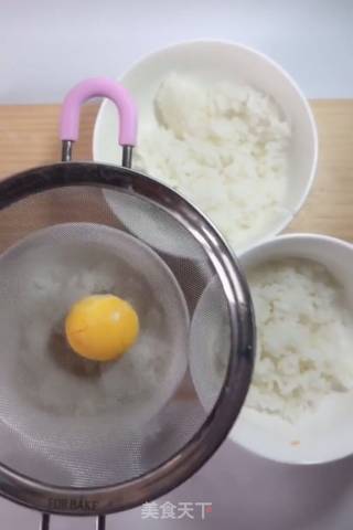 三色芝心饭团的做法步骤：4