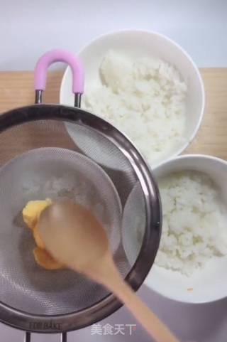 三色芝心饭团的做法步骤：5