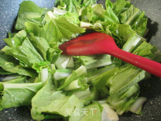 小白菜丝瓜泡饭的做法步骤：3