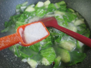 小白菜丝瓜泡饭的做法步骤：5