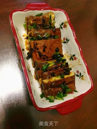 香煎豆干的做法步骤：3