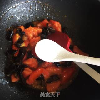 木耳番茄炒蛋的做法步骤：9