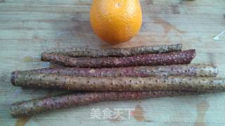 橙汁山药的做法步骤：1
