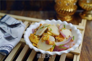 鲜香洋葱炒年糕的做法步骤：8