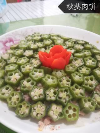 秋葵肉饼的做法步骤：6