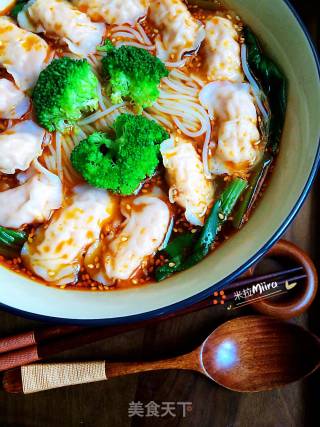 虾饺酸辣米线的做法步骤：10
