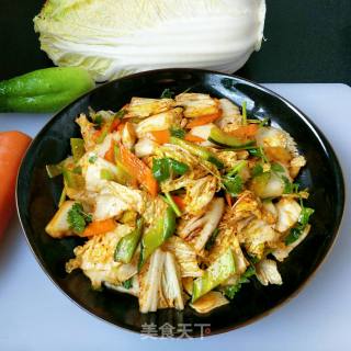 爽口手撕白菜的做法步骤：1