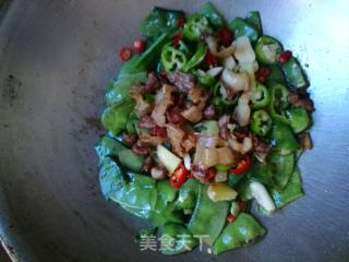扁豆炒肉的做法步骤：6