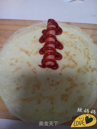 蛋饼卷肠的做法步骤：8