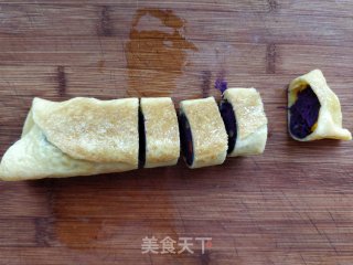 早餐紫薯鸡蛋卷的做法步骤：9