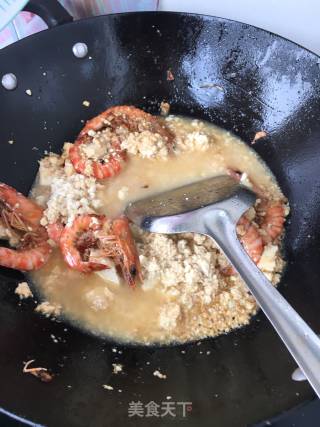 野菜基围虾刨豆腐的做法步骤：7