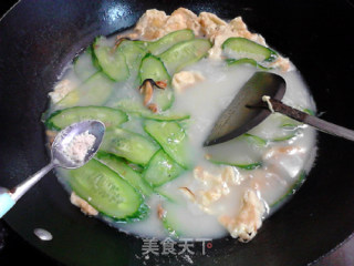 淡菜青瓜鸡蛋汤的做法步骤：14