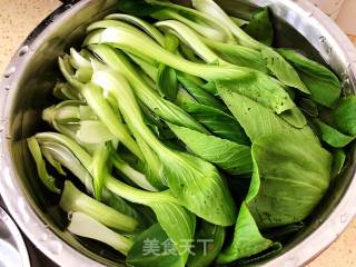 口蘑油菜的做法步骤：1