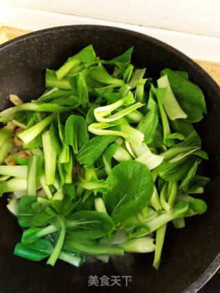 口蘑油菜的做法步骤：8