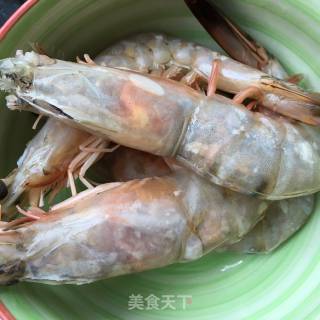 “鲜虾”葱油大虾的做法步骤：3